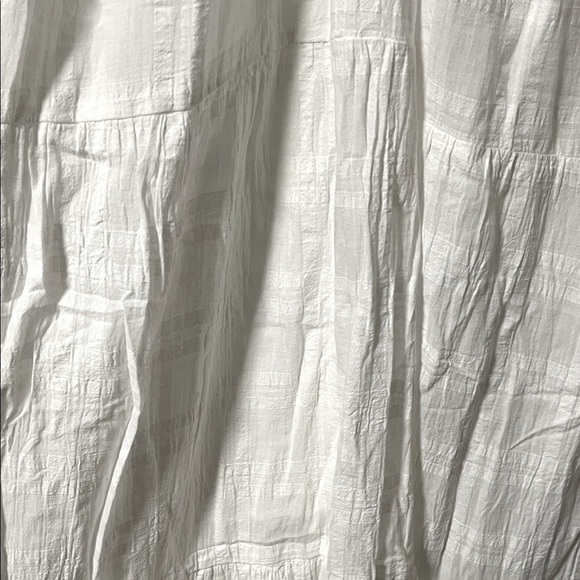 NWOT Young Fabulous & Broke White Bohemian Cotton Maxi Dress Pockets, Size M - Picture 4 of 13